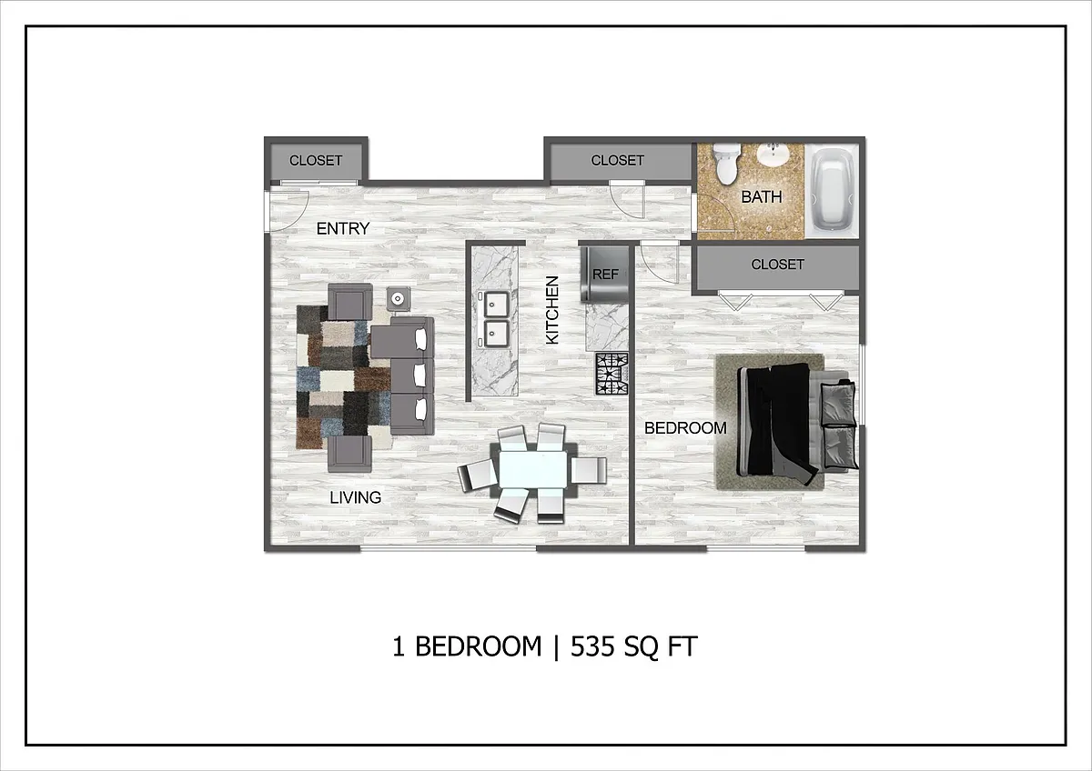Floor plan One Bedroom