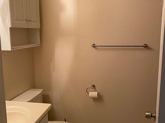 freshly painted bathroom