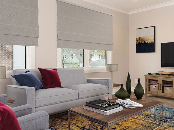 Family Room virtually staged