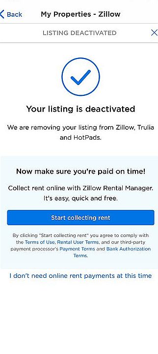 deactivated listing again