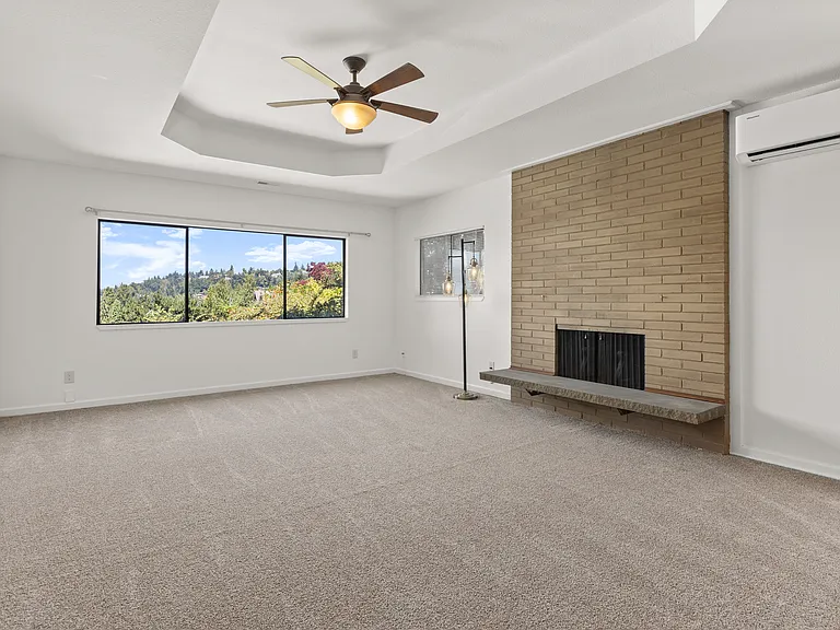Expansive living room with views