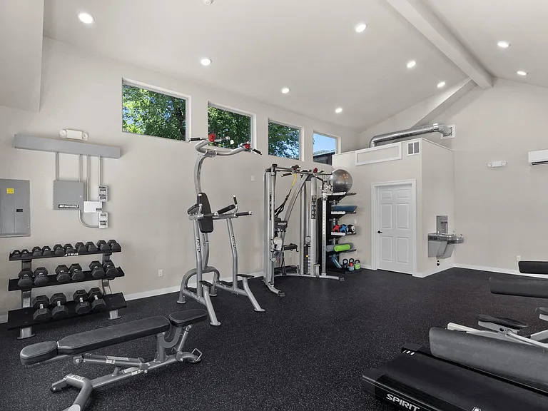 Full range of weights and training equipment.