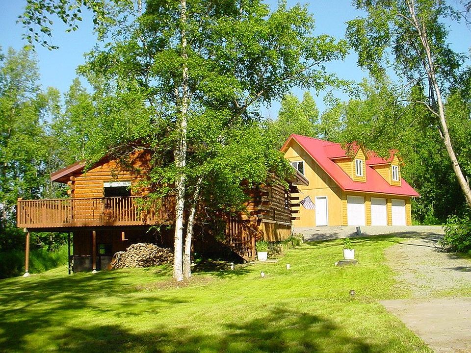 Log Cabin House with additional 3 Car Garage (24X36) with Full 864 sq.ft. Upst