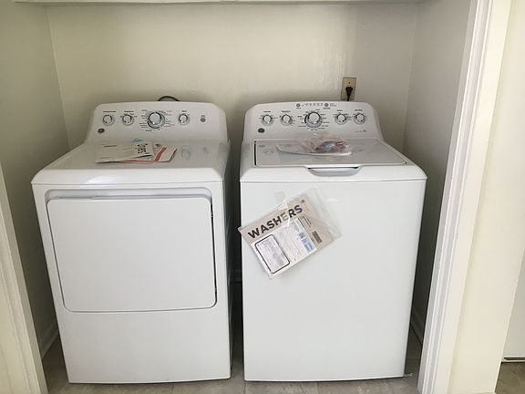 New washer and dryer