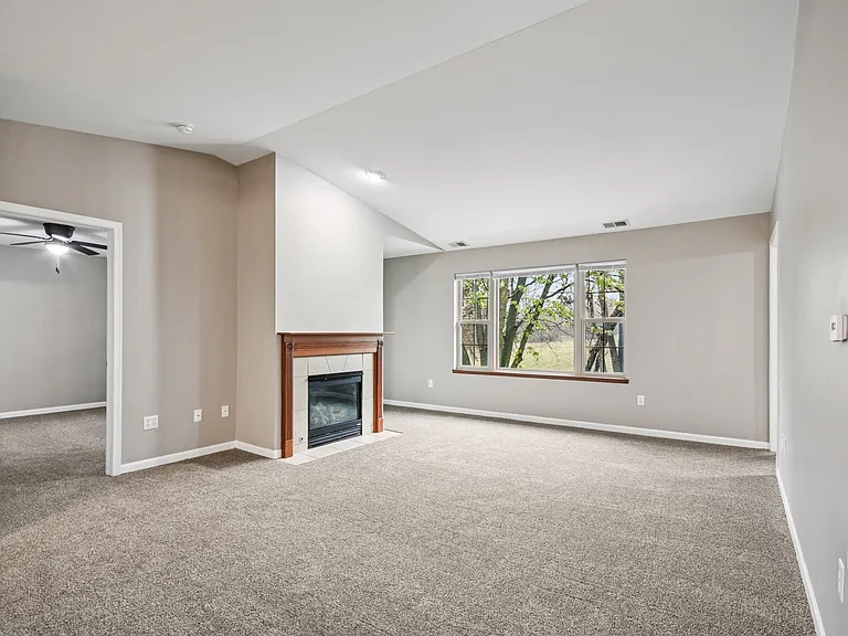 Living room with gas fireplace