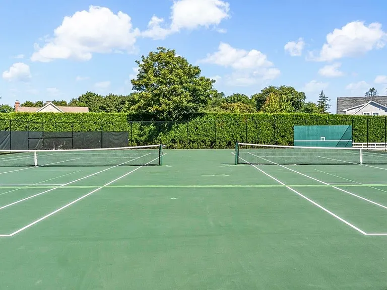 the community tennis and pickleball courts