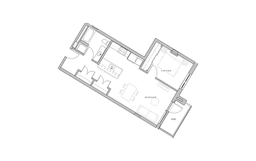 Floor plan 1X1 - C13