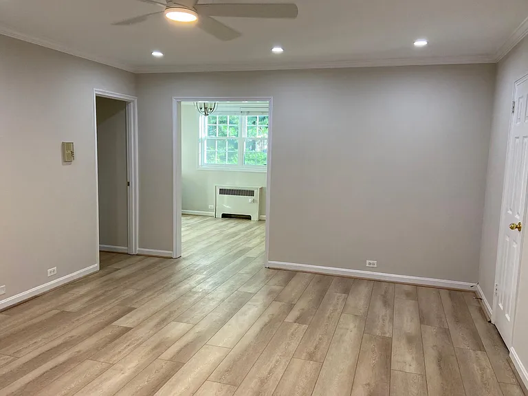 View from living room into dining room