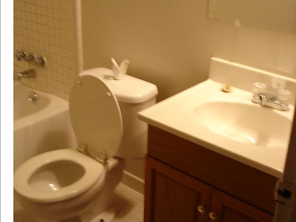 Typical bath with tub and shower