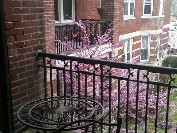 Balcony overlooking courtyard