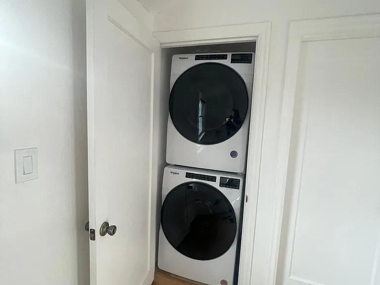 Upstairs new washer and dryer