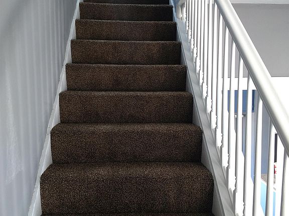 staircase with hall closet at top