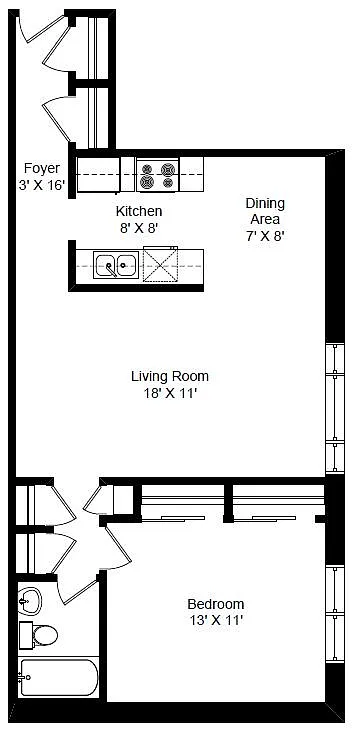 Floor plan One Bedroom