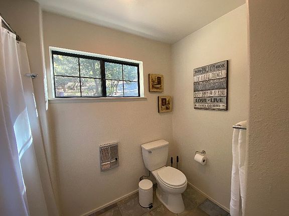 Bathroom with shower.