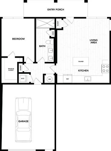 Floor plan 1 Bed/1 Bath-A4G