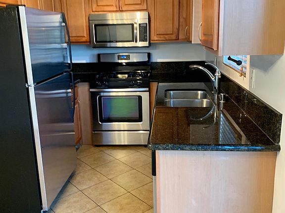 Kitchen with stainless steel appliances