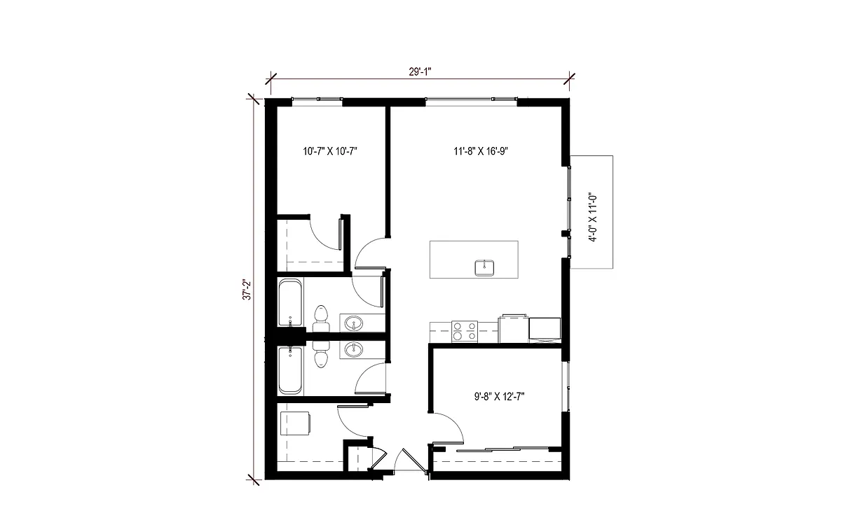 Floor plan 2 Bedroom - C15