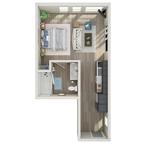 Floor plan Studio - J