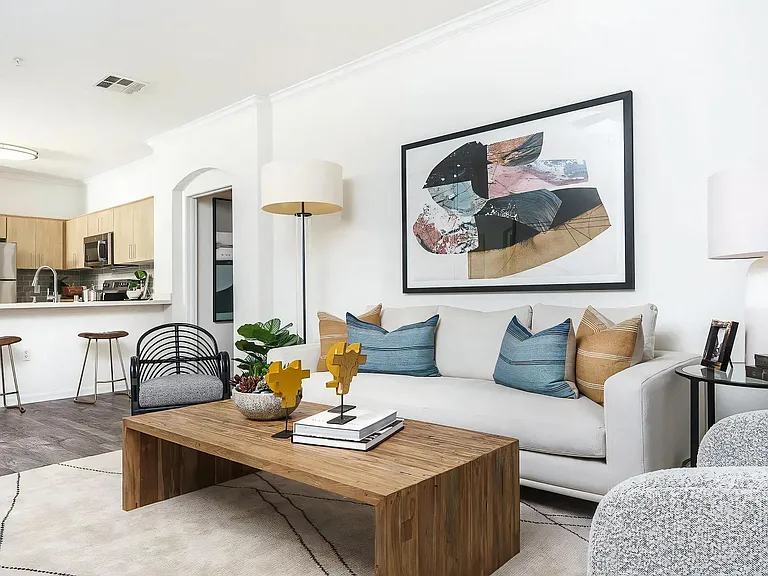 Breakfast Bar Connecting Kitchen and Living Areas