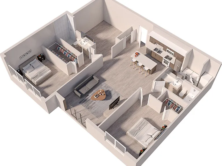 2BRBD floor plan Hammock Park