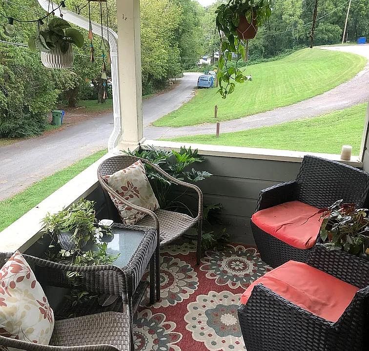 Outdoor balcony with furniture