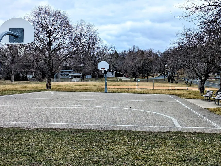 Basketball court at a nearby park