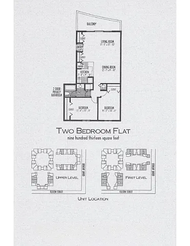 Floor plan Flat w/ Balcony