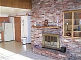 Fireplace off Kitchen