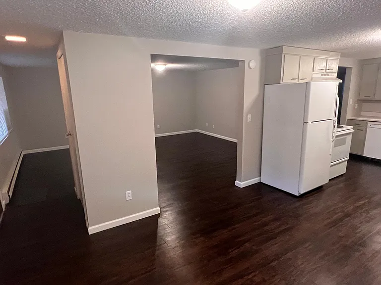 View from dining room into living room