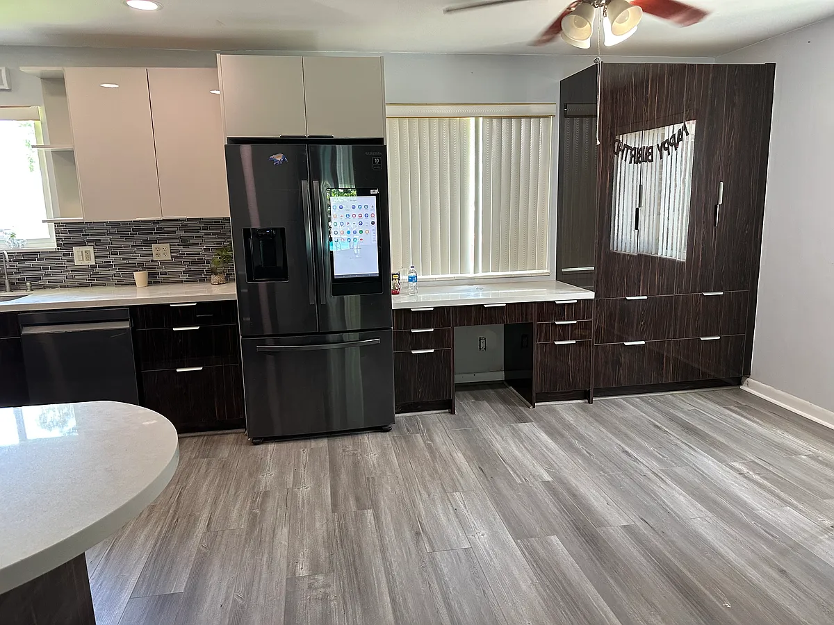 View of the kitchen with new flooring, just installed - 8930 SW 149th Ter