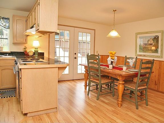 Dining area with french doors to patio