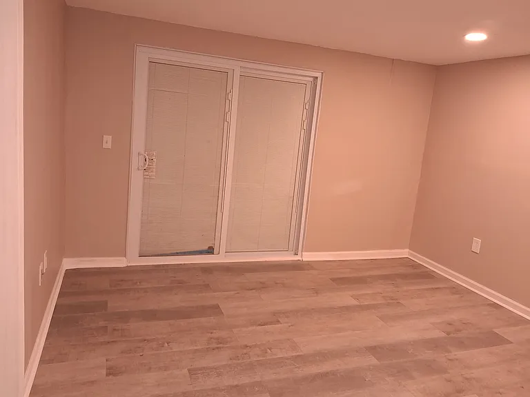 Bedroom with sliding door