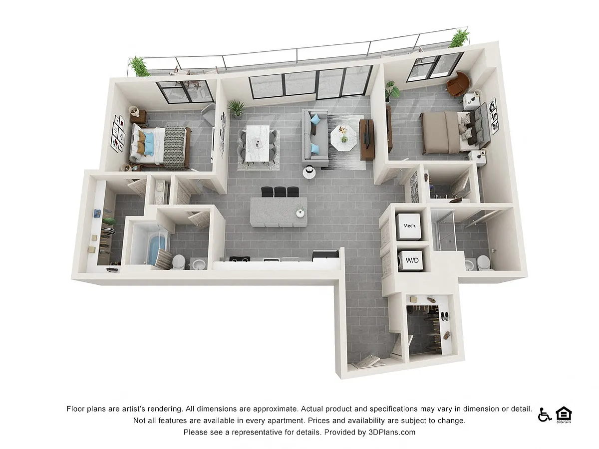 Floor plan Two Bedroom G