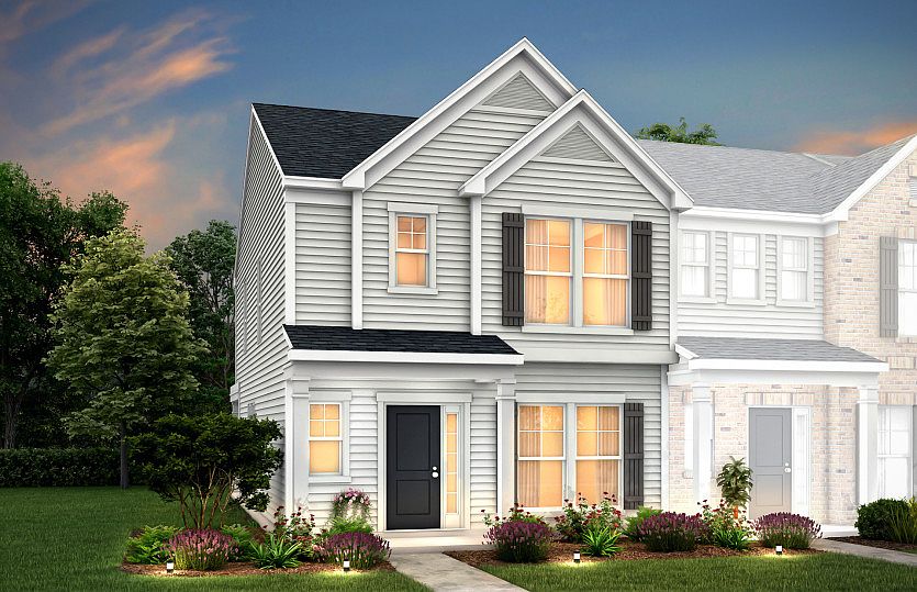 Graylyn Exterior 9 features siding, covered front porch and 1 car rear load garage