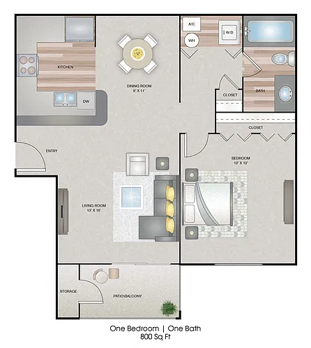 Floor plan 1 Bedroom