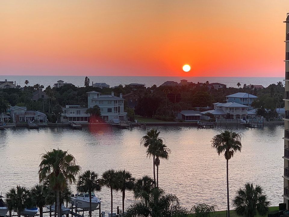 A photo actually taken of the sunset from the balcony