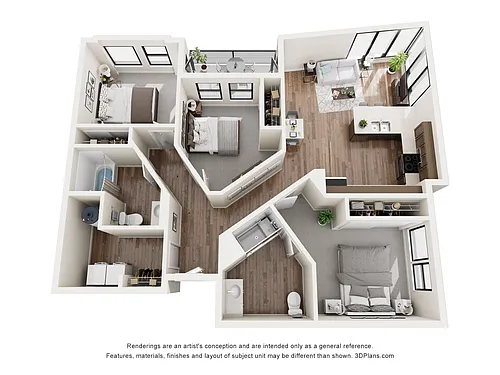 Floor plan 3 Bedroom A