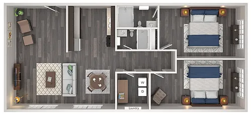 Floor plan 2 Bedroom Townhouse
