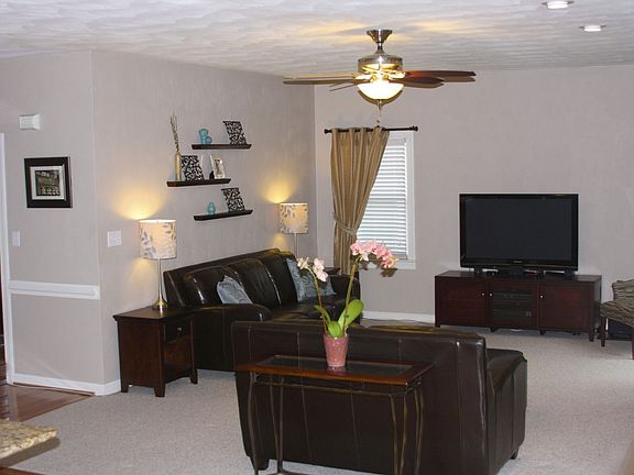 Family room with open floor plan
