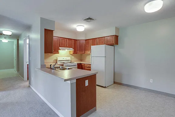 2 Bedroom Unit - Kitchen and Dining Area - All Appliances Included