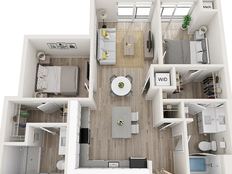 Plan D4 | 2 bedroom, 2 bathroom Plan D4 | 2 bedroom, 2 bathroom