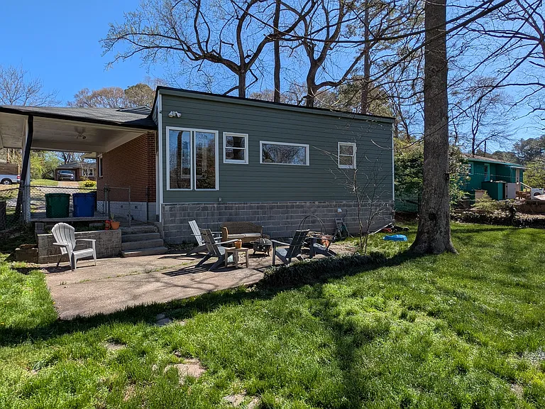 Level Fully Fenced Backyard with patio