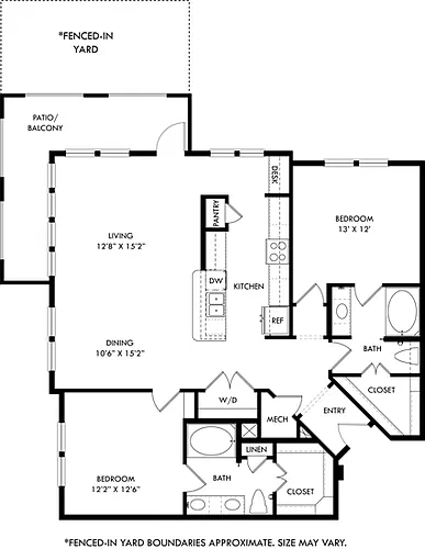 Floor plan Star with Fenced-In Yard