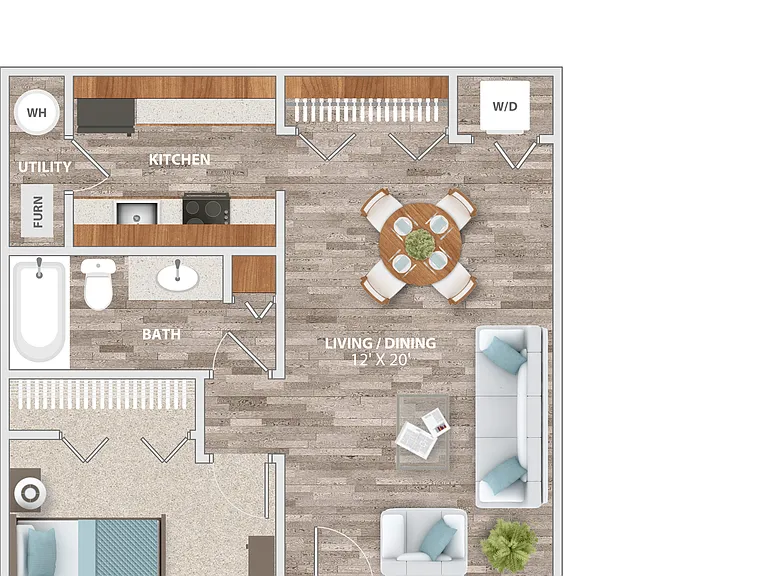 One Bedroom with Patio One Bedroom with Patio