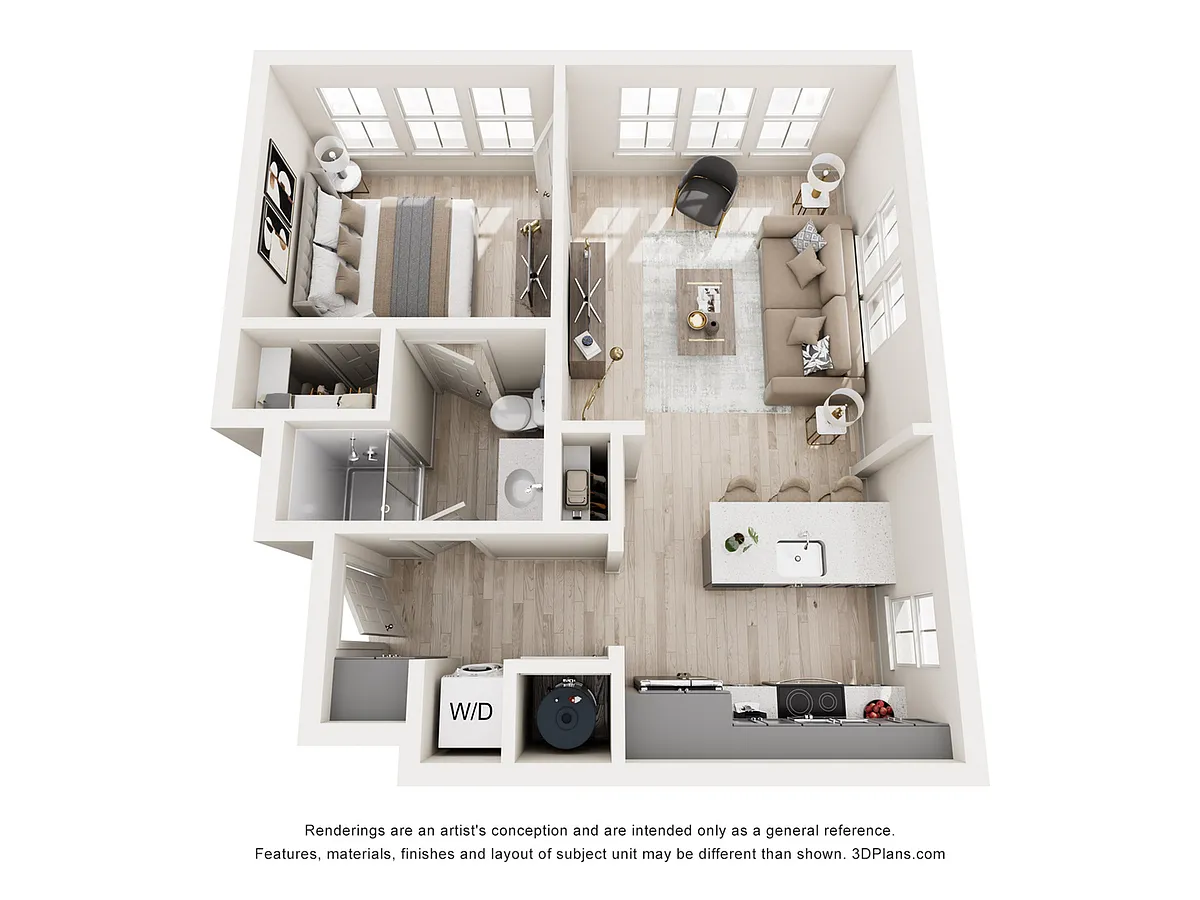 Floor plan One Bedroom A