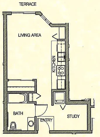 Floor plan Studio Den A