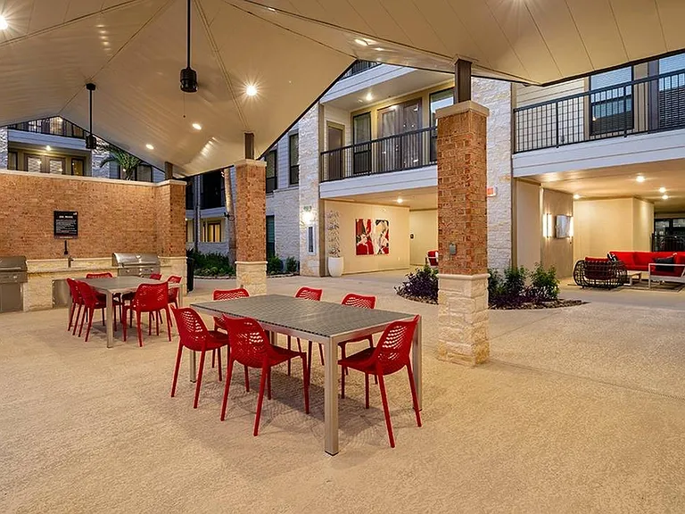 Poolside cabana and social veranda