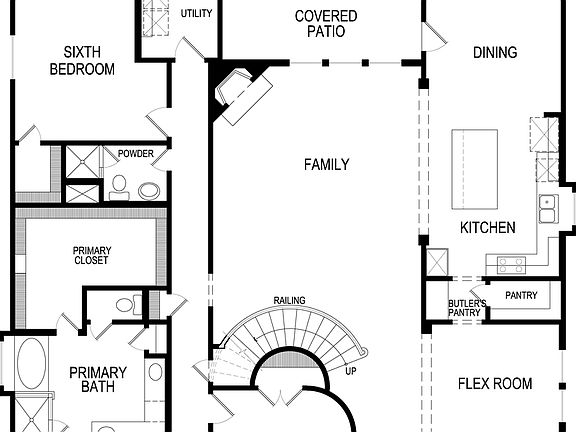 Stonebriar 2R w Media First Floor Plan