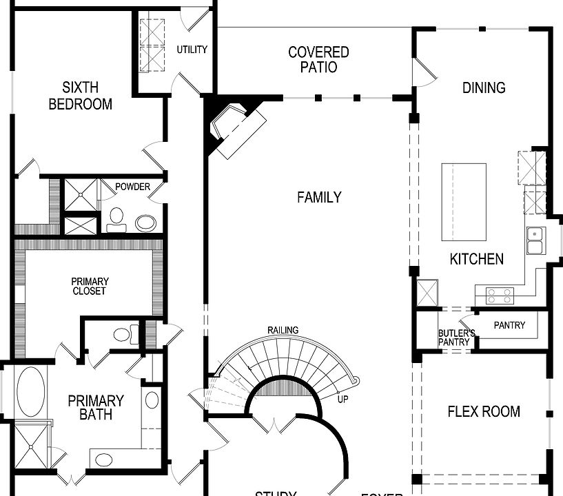 Stonebriar 2R w Media First Floor Plan