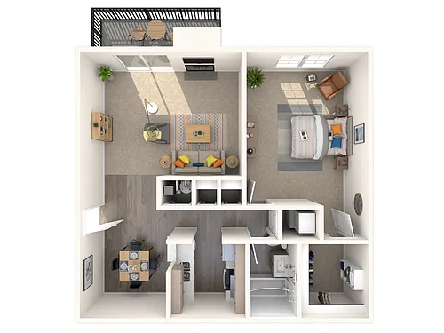 Floor plan 1 Bedroom Apartment